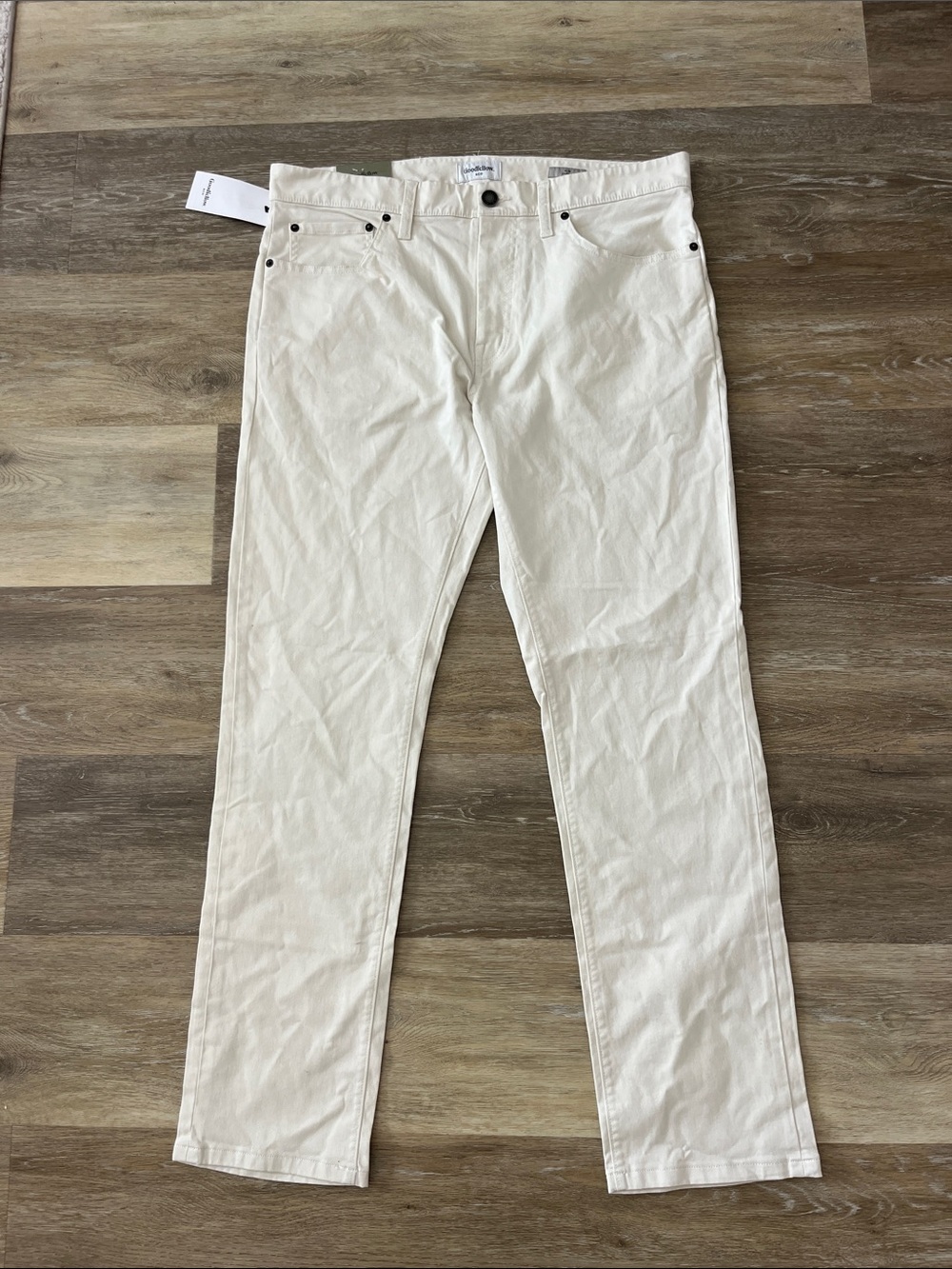 NWT Goodfellow & Co Men's Slim Fit Pants Ivory Size 36X32